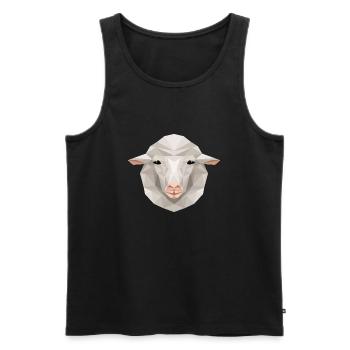 Schafkunst Puristische Tierwelt Tier Natur - Männer Premium Bio Tank Top - Schwarz - Vorne - AI Model Male 178 light (178cm)