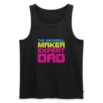 The Snowball Maker Expert Dad - Men's Premium Organic Tank Top - black - Front - AI Model Male 178 light (178cm)