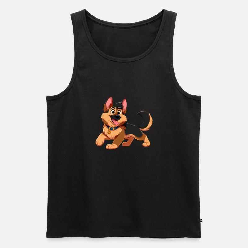 Deutscher Schäferhund 2 - Männer Premium Bio Tank Top - Schwarz