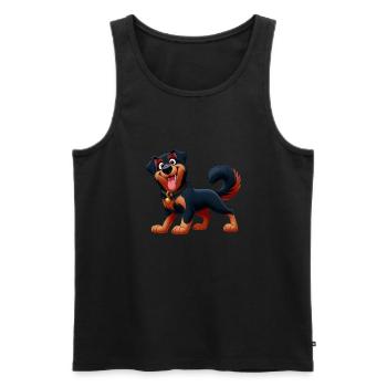 Beauceron 6 - Men's Premium Organic Tank Top - black - Front - AI Model Male 178 light (178cm)
