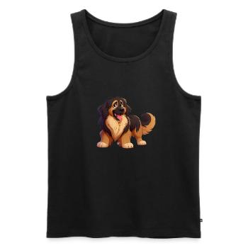 Leonberg 3 - Männer Premium Bio Tank Top - Schwarz - Vorne - AI Model Male 178 light (178cm)