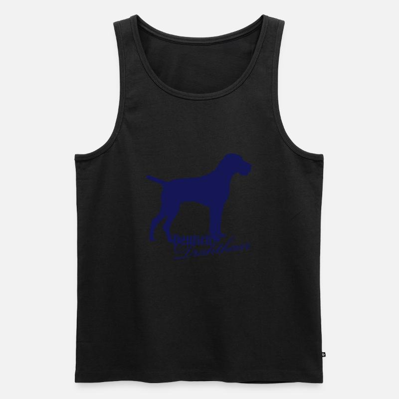 Deutsch Drahthaar Jagdhund - Männer Premium Bio Tank Top - Schwarz