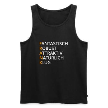 Frank Name Geschenk - Männer Premium Bio Tank Top - Schwarz - Vorne - Michal (187cm)