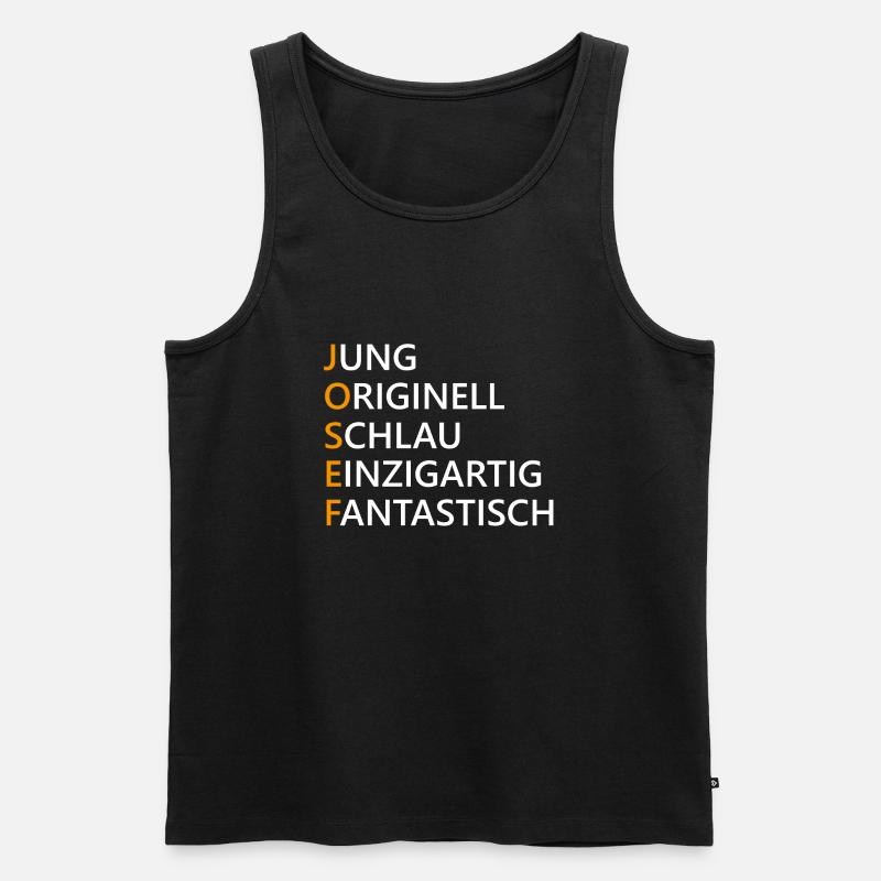 Josef Name Geschenk - Männer Premium Bio Tank Top - Schwarz