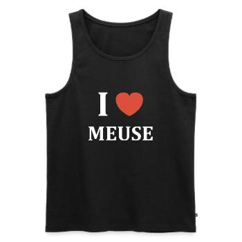 i love Meuse - Débardeur bio Premium Homme - noir - Devant - Michal (187cm)