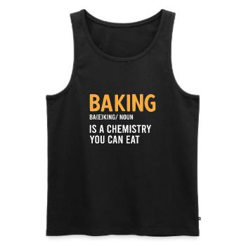 Baking is Chemistry You Can Eat Vintage Backen - Männer Premium Bio Tank Top - Schwarz - Vorne - Michal (187cm)
