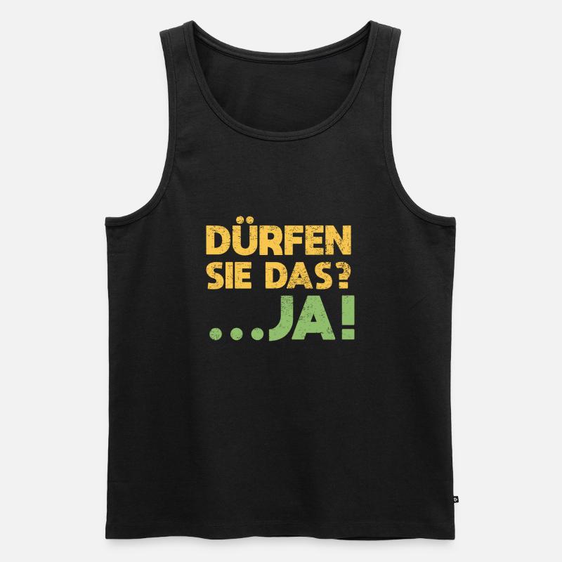 Dürfen Sie Das? ...Ja! - Männer Premium Bio Tank Top - Schwarz