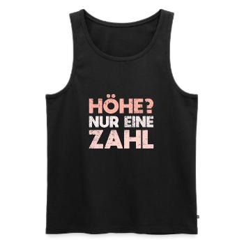 Höhe? Nur Eine Zahl - Männer Premium Bio Tank Top - Schwarz - Vorne - AI Model Male 178 light (178cm)