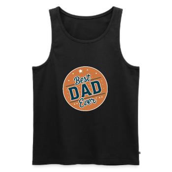 Bester Papa für immer zum Vatertag od. Geburtstag - Männer Premium Bio Tank Top - Schwarz - Vorne - Michal (187cm)
