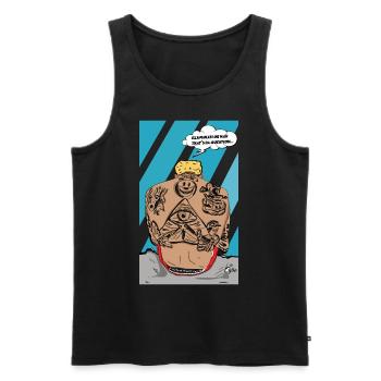 Illuminati or not - Men's Premium Organic Tank Top - black - Front - Michal (187cm)