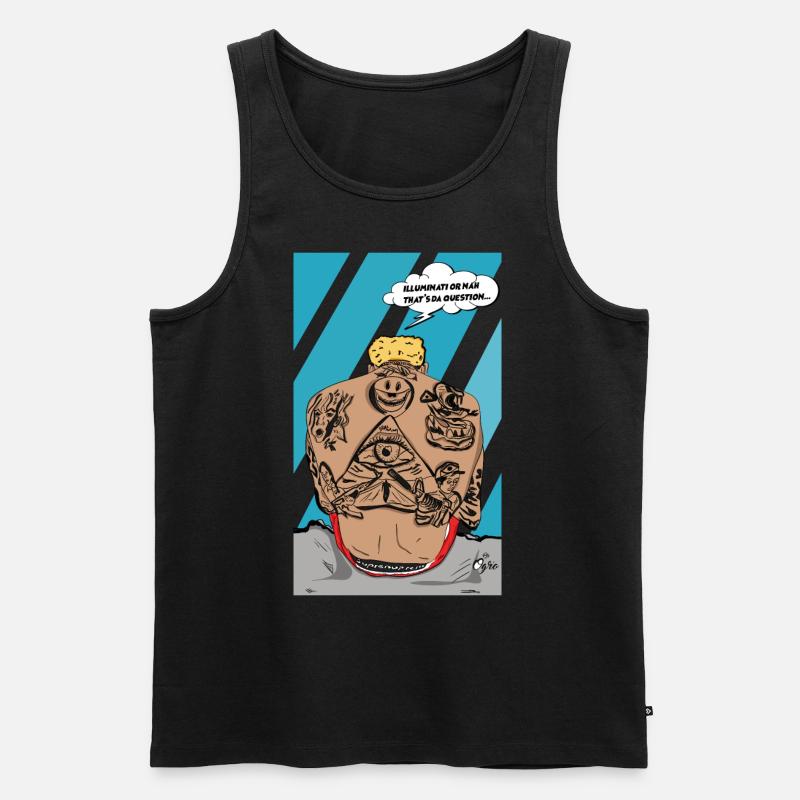 Illuminati oder nicht - Männer Premium Bio Tank Top - Schwarz