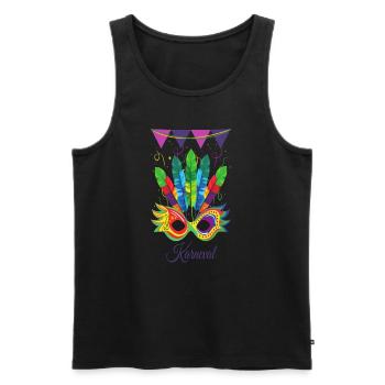 Mardi Gras Mardi Gras Carnival Costume - Men's Premium Organic Tank Top - black - Front - AI Model Male 178 light (178cm)