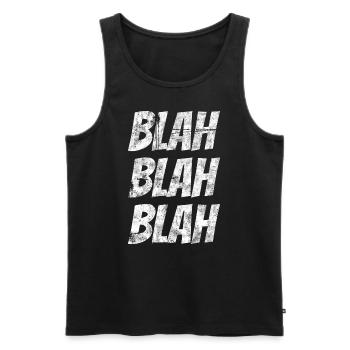 Blah Blah Blah - Männer Premium Bio Tank Top - Schwarz - Vorne - AI Model Male 178 light (178cm)
