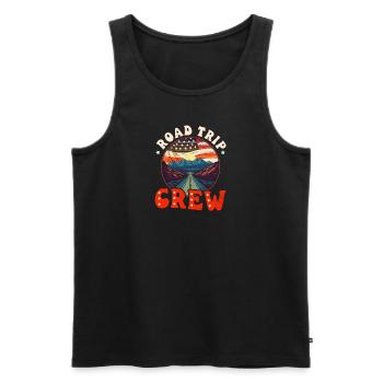 Roadtrip Roadtrip Crew - Männer Premium Bio Tank Top - Schwarz - Vorne - Michal (187cm)