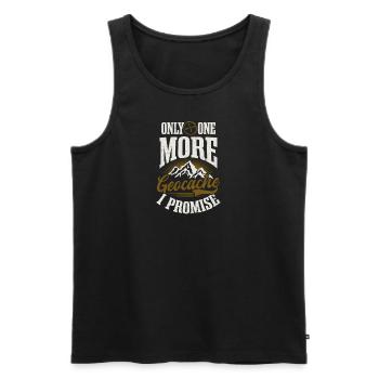 Geocaching nur noch ein Cache verspreche ich - Männer Premium Bio Tank Top - Schwarz - Vorne - AI Model Male 178 light (178cm)