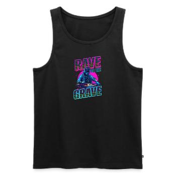 Edm Rave Rave To The Grave - Men's Premium Organic Tank Top - black - Front - AI Model Male 178 light (178cm)