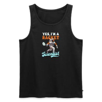 Tennisspieler Ja Schlägerwissenschaftler - Männer Premium Bio Tank Top - Schwarz - Vorne - Michal (187cm)
