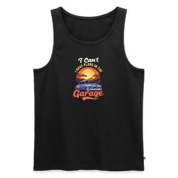 Automechaniker kann keine Pläne in der Garage haben - Männer Premium Bio Tank Top - Schwarz - Vorne - Michal (187cm)