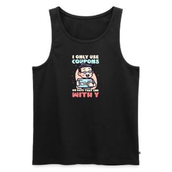 Couponer Verwenden Sie Coupons an den Tagen am Ende Y - Männer Premium Bio Tank Top - Schwarz - Vorne - Michal (187cm)
