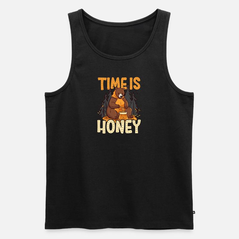 Imkerzeit ist Honig - Männer Premium Bio Tank Top - Schwarz