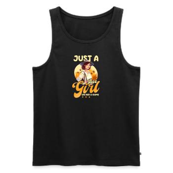 Beekeeper Bee Girl On Game - Men's Premium Organic Tank Top - black - Front - AI Model Male 178 light (178cm)