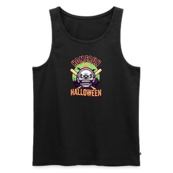Baseball Halloween Homerun Baseball Skull - Men's Premium Organic Tank Top - black - Front - Michal (187cm)