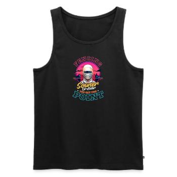Fechten Früher oder später bekommst du Punkte - Männer Premium Bio Tank Top - Schwarz - Vorne - Michal (187cm)