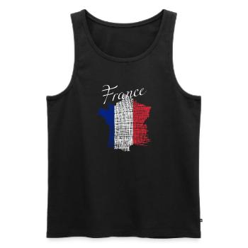 France Frankreich - Männer Premium Bio Tank Top - Schwarz - Vorne - Michal (187cm)