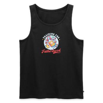 Future Dad Training für die Vaterschaft - Männer Premium Bio Tank Top - Schwarz - Vorne - Michal (187cm)