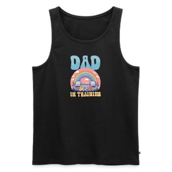 Zukünftiger Papa Papa in Ausbildung - Männer Premium Bio Tank Top - Schwarz - Vorne - Michal (187cm)