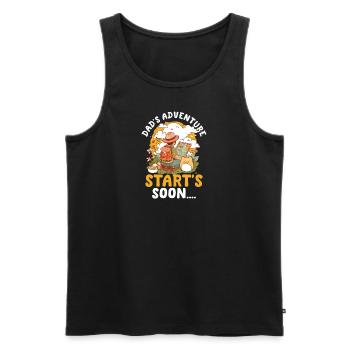 Das Abenteuer der zukünftigen Papa-Väter beginnt bald - Männer Premium Bio Tank Top - Schwarz - Vorne - Michal (187cm)
