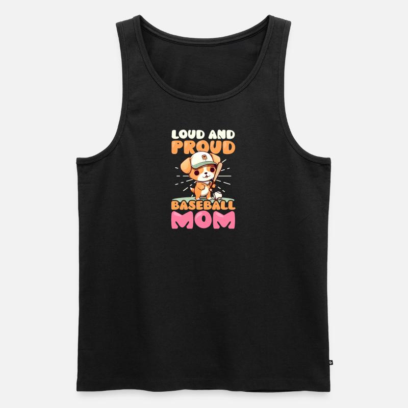 Baseball-Mutter Laute Stolze Baseball-Mutter - Männer Premium Bio Tank Top - Schwarz