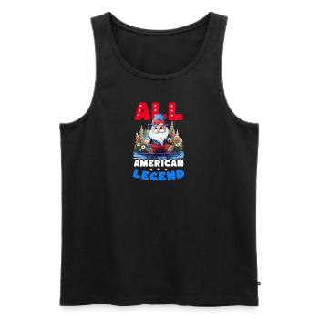 Fisherman All Amerikanische Angellegende - Männer Premium Bio Tank Top - Schwarz - Vorne - AI Model Male 178 light (178cm)