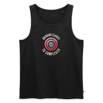 Psychologist Bringing Clarity To Complexity - Men's Premium Organic Tank Top - black - Front - AI Model Male 178 light (178cm)