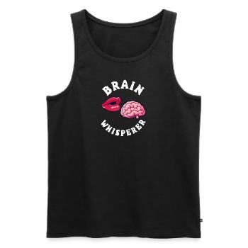 Psychologist Brain Whisperer - Men's Premium Organic Tank Top - black - Front - AI Model Male 178 light (178cm)