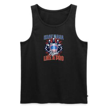 Krav Maga Combattez comme un pro - Débardeur bio Premium Homme - noir - Devant - Michal (187cm)