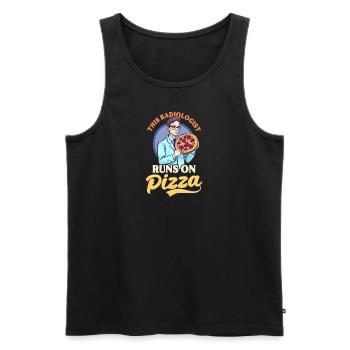 Radiologe Das läuft auf Pizza - Männer Premium Bio Tank Top - Schwarz - Vorne - AI Model Male 178 light (178cm)