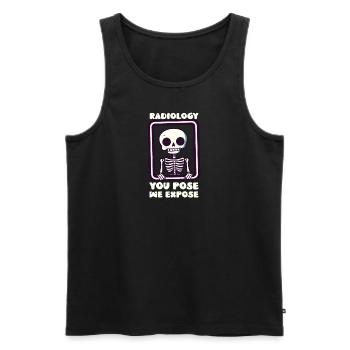 Radiologe, den Sie posieren, entlarven wir - Männer Premium Bio Tank Top - Schwarz - Vorne - AI Model Male 178 light (178cm)