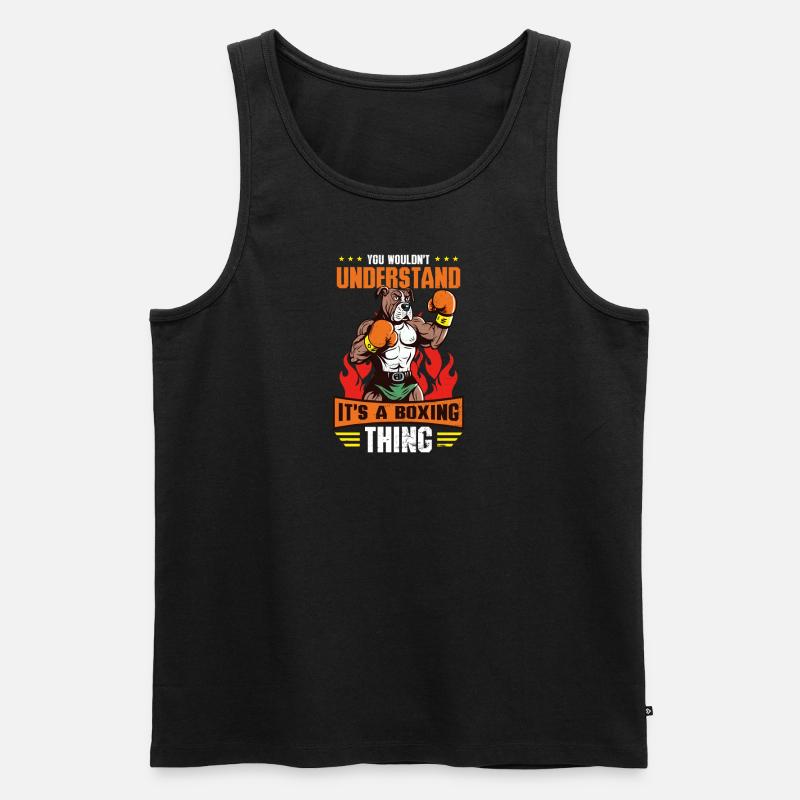 Boxen Ein Box-Ding - Männer Premium Bio Tank Top - Schwarz