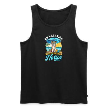 Summer Vacation On Vacation Until Further Notice - Men's Premium Organic Tank Top - black - Front - Michal (187cm)