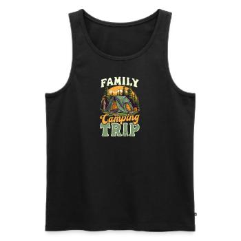 Summer Vacation Family Camping Trip - Men's Premium Organic Tank Top - black - Front - Michal (187cm)
