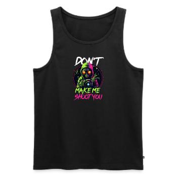 Photography Don't Make Me Shoot You - Men's Premium Organic Tank Top - black - Front - AI Model Male 178 light (178cm)