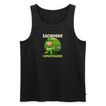 Crosse Saint-Patrick Lacrosse Leprechaun - Débardeur bio Premium Homme - noir - Devant - Michal (187cm)