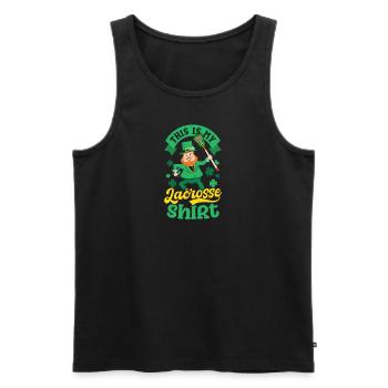Crosse Saint-Patrick ma tenue de crosse porte-bonheur - Débardeur bio Premium Homme - noir - Devant - Michal (187cm)