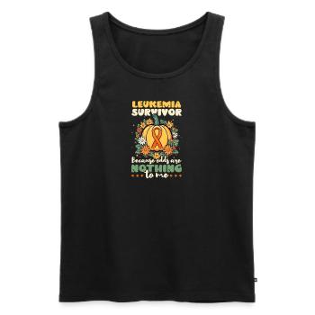 Leukemia Awareness Survivor Odds Nothing To Me - Men's Premium Organic Tank Top - black - Front - Michal (187cm)