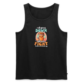 Leukämie-Bewusstsein geht nicht kampflos unter - Männer Premium Bio Tank Top - Schwarz - Vorne - Michal (187cm)