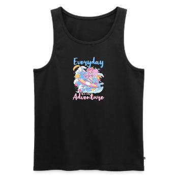 Kitesurfen ist ein Abenteuer - Männer Premium Bio Tank Top - Schwarz - Vorne - Michal (187cm)