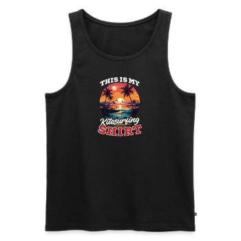 Kitesurfen Das ist mein Kitesurfing-Outfit - Männer Premium Bio Tank Top - Schwarz - Vorne - Michal (187cm)