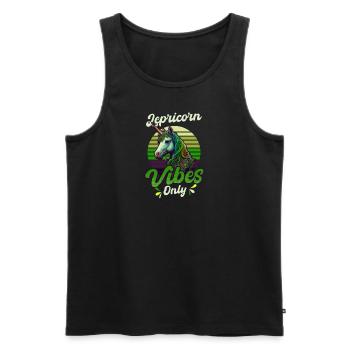 Licorne irlandaise St Patricks Lepricorn Vibes seulement - Débardeur bio Premium Homme - noir - Devant - Michal (187cm)