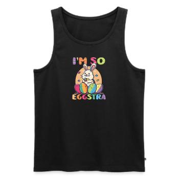 Christian Easter I'm So Eggstra - Men's Premium Organic Tank Top - black - Front - Michal (187cm)